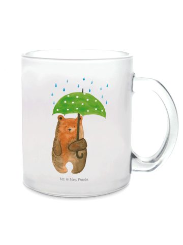 Mr. & Mrs. Panda Glühweinbecher Bär Regenschirm ohne Spruch in Transparent