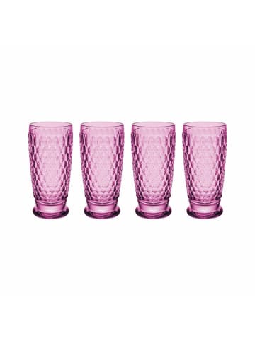 Villeroy & Boch 4er Set Longdrinkgläser Boston Coloured 400 ml in Berry
