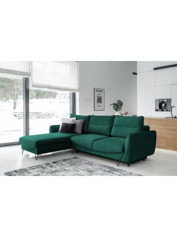 MF Design Sonic Recamiere Links in Flaschengrün -  (L) 276 x (B) 276 x (H) 100 cm