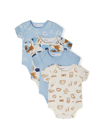 Minoti 4er. Set: Kurzarmbody 24babypack2 in hellblau