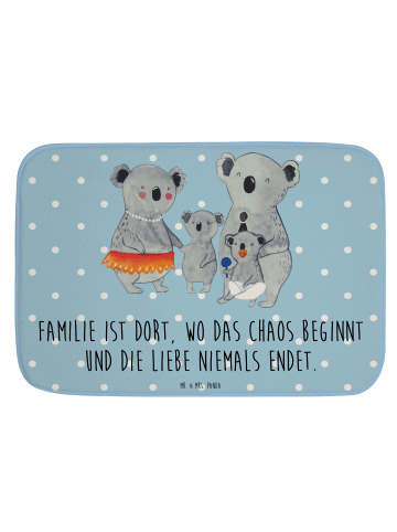 Mr. & Mrs. Panda Badvorleger Koala Familie mit Spruch in Blau Pastell