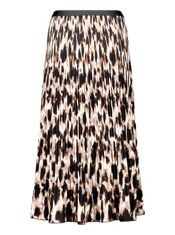 Betty Barclay Plisseerock mit Gummizug in Beige/Schwarz