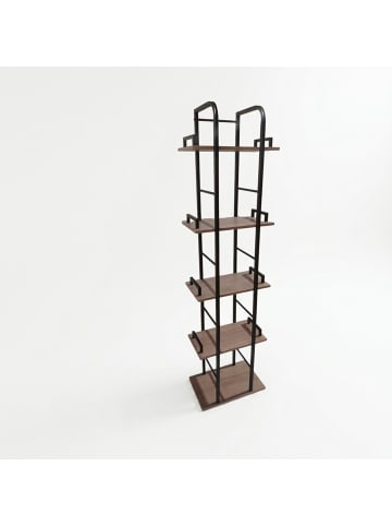 relaxdays Standregal in Schwarz/ Grau - (B)38 x (H)143 x (T)24 cm