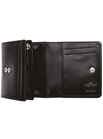 Golden Head Polo Geldbörse RFID Schutz Leder 10 cm in schwarz