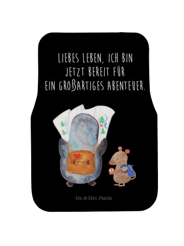 Mr. & Mrs. Panda Automatte Pinguin & Maus Wanderer mit Spruch in Schwarz