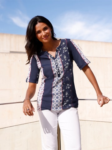 Sieh an! Kurzarm-Shirt in marine-erdbeere-bedruckt