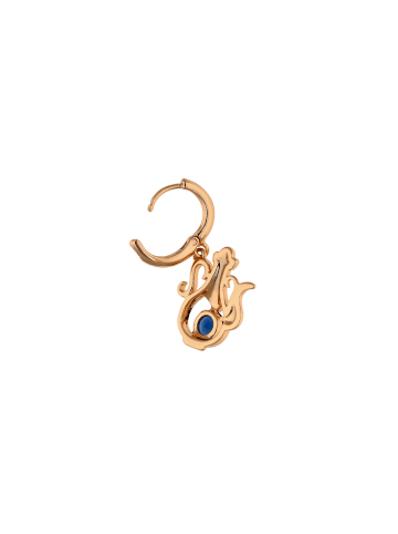 faina Women Drop Earrings in Rose Gold Navy