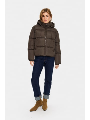 SAINT TROPEZ Jacke FeySZ Lockere Passform in Chocolate Brown