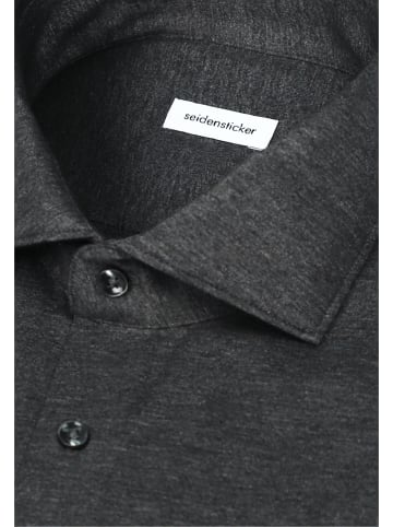 Seidensticker Jerseyhemd Slim in Grau