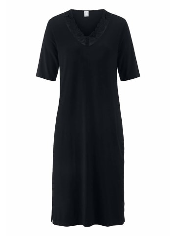 Hessnatur Hessnatur Kurzarm Nachthemd PURE SENSE aus TENCEL™ Modal in schwarz