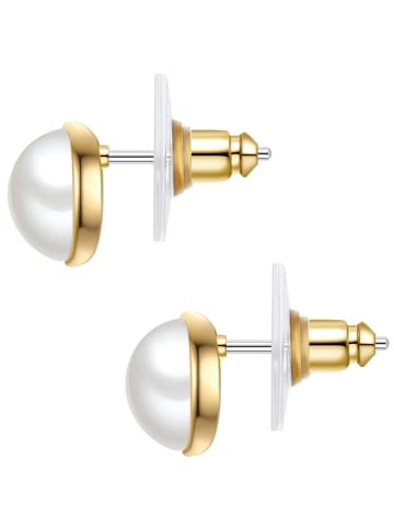 Yokoamii Ohrringe aus Metall-Legierung mit Glasperle in gelbgold