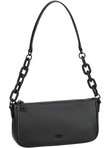 DKNY Schultertasche Frankie Pebble Leather TZ Demi in Black/Black