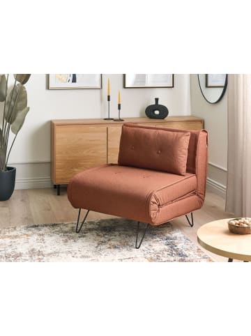 Beliani Einzelsofa VESTFOLD in Orange/Schwarz - (W) 85 x (H) 45 x (L) 78 cm