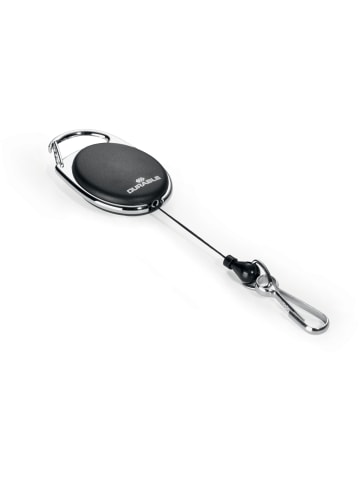 Durable Aufrollmechanismus JoJo Style mit Federhaken 80cm schwarz