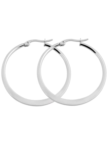 Adeliás Damen Ohrringe – Creole aus Edelstahl in silber