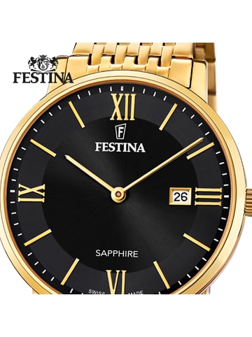 Festina Analog-Armbanduhr Festina Swiss Made gold mittel (ca. 39mm)