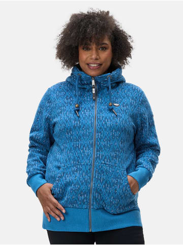 ragwear Sweatjacke Neska Print Zip Plus in Blue