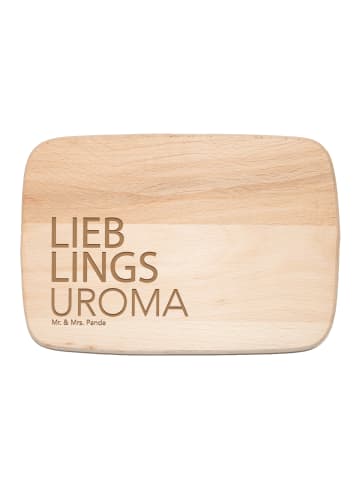 Mr. & Mrs. Panda Schneidebrett Uroma mit Spruch in Transparent