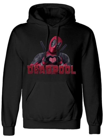 Deadpool Hoodie "Heart U Hoodie" in Schwarz