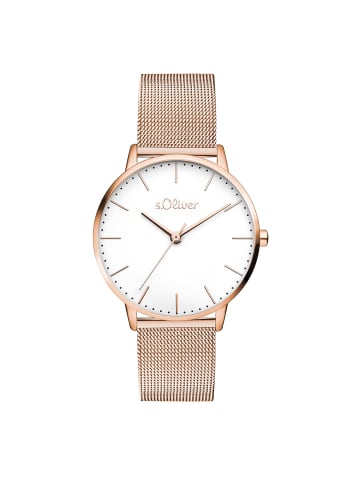 s.Oliver Armbanduhr Modern Basics in roségold