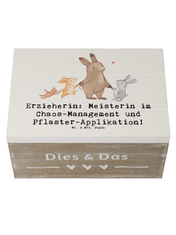 Mr. & Mrs. Panda Dekokiste Erzieherin Chaos-Management mit Spruch in Weiß