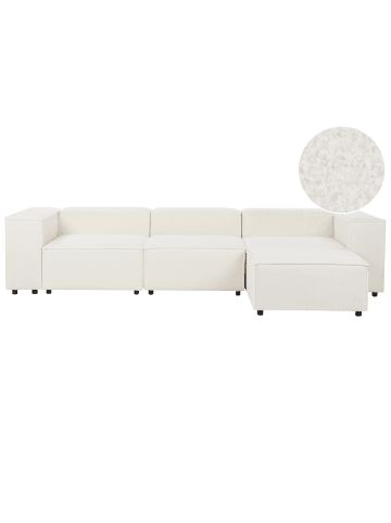 Beliani 4-tlg Modulsofa ARDAL in Weiß/Schwarz