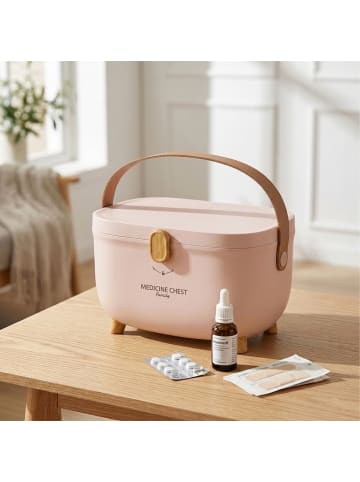 relaxdays Medizinbox in Rosa