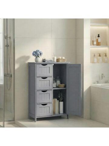 VASAGLE Badezimmerschrank Sofie in Mystisches grau - (B)30 x (H)82 x (T)55 cm