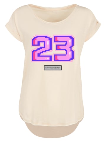 F4NT4STIC Long Cut T-Shirt Pixel 23 pink in Whitesand