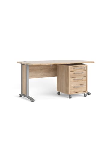 ebuy24 Schreibtisch Prisme Eiche Dekor 150 x 80 cm