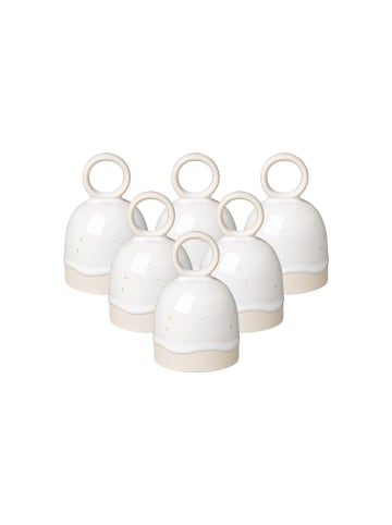 like. by Villeroy & Boch 6er Set Tischglocken Winter Glow in Beige ø 6,6 cm in beige