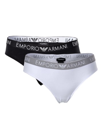 Emporio Armani Slip 2er Pack in Weiß/Schwarz