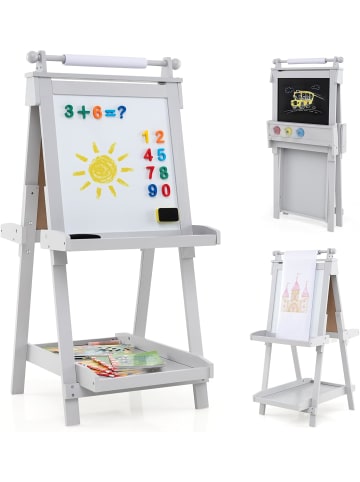 COSTWAY Tafel Kinder in Grau