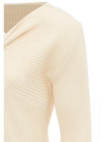 leo selection Damen Strickpullover in Wollweiss