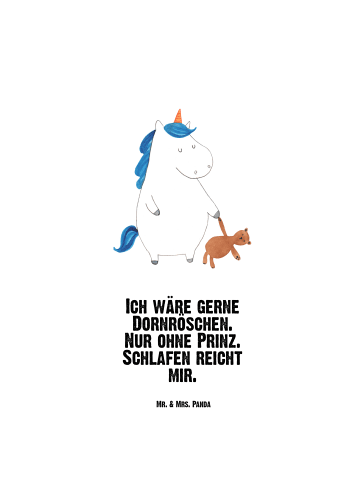 Mr. & Mrs. Panda Getränkebehälter Einhorn Teddy mit Spruch in Weiß