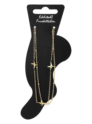 Adeliás Damen Armband – Herz aus Edelstahl 24 cm in gold