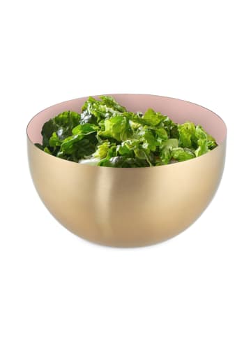 relaxdays 2 x Salatschüssel in Rosa/ Gold - Ø 15 cm