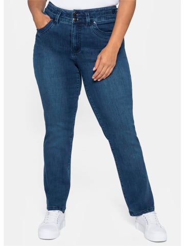 sheego Jeans in dark blue denim