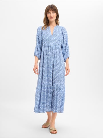 Marie Lund Kleid Saskia Long in indigo weiß - 0001
