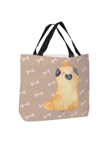 Mr. & Mrs. Panda Strandtasche Mops Krone ohne Spruch in Hundeglück