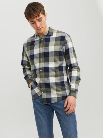 Jack & Jones Kariertes Holzfäller Hemd JJEBUFFALO in Olive