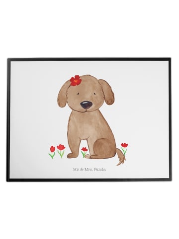 Mr. & Mrs. Panda Schreibtischauflage Hund Dame ohne Spruch in Weiß