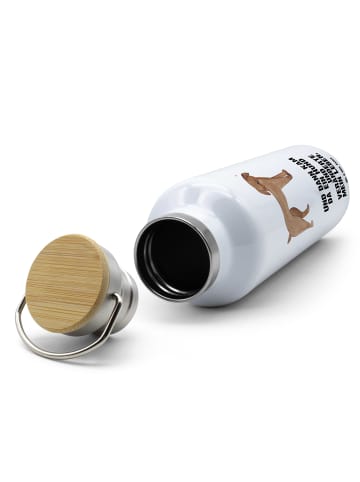 Mr. & Mrs. Panda Trinkflasche Hund Dogge mit Spruch in Weiß