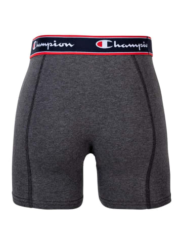 Champion Boxershort 2er Pack in Schwarz/Grau meliert