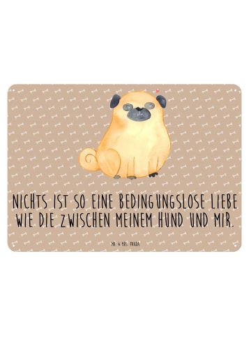 Mr. & Mrs. Panda Blechschild Mops mit Spruch in Hundeglück