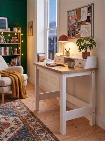 KADIMA DESIGN Schreibtisch rechteckig, MDF, 2 Schubladen, Skandinavisch