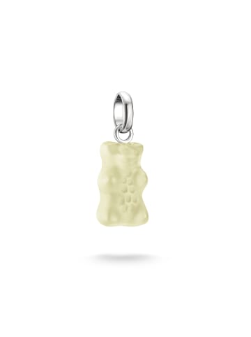 Thomas Sabo Charm-Goldbären-Anhänger In Weiß Connect in silber, weiß