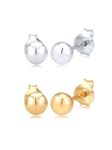 Elli Ohrringe 925 Sterling Silber Geo, Bi Color_Tri Color in Gold