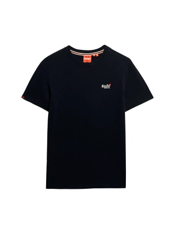 Superdry T-Shirt Essential Contrast Emb Blau