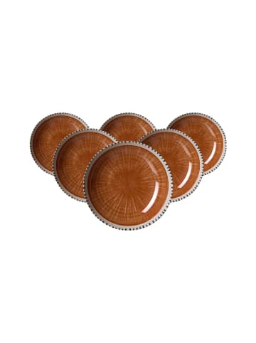 Ritzenhoff & Breker 6er Set Suppenteller Natura in ø 21 cm in Braun